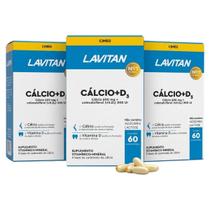kit 3 meses Cálcio + Vitamina D3 Lavitan Cimed 60 Comp