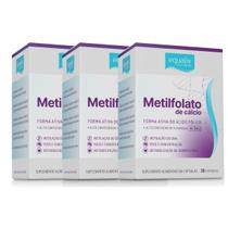 Kit 3 Metilfolato de Cálcio Vitam B12 Ácido fólico Equaliv