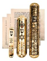 Kit 3 Mezuzá 12 Tribos 8cm Mezuzah 12cm Cidade Jerusalém