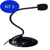 Kit 3 Microfone De Mesa - Microfone Para PC - Knup