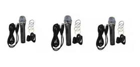 Kit 3 Microfones Com Fio LYCO Smp-20 P3 LYCO