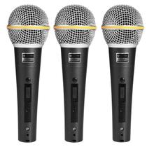 Kit 3 Microfones Kadosh K58P Vocal com Fio