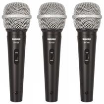 Kit 3 Microfones Profissionais Dinâmico SV 100 - SHURE