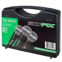 Kit 3 Microfones Profissionais Skypix Sk-M58-3