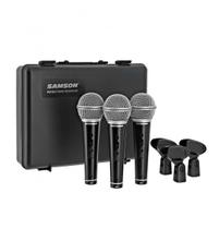 Kit 3 Microfones Samson R21S Cardióide Dinâmico c/ Cachimbo