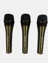 Kit 3 Microfones SKYPIX Cardióide Dinâmico SK-M845