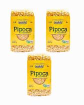 KIT - 3 Milho De Pipoca Orgânico Alto Vácuo Ecobio 500g