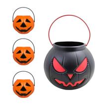 Kit 3 Mini Abobora + 1 Abobora Preta Grande Halloween