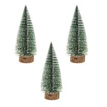 Kit 3 Mini Arvore de Natal Pinheiro de Mesa Nevada 20cm