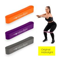 Kit 3 mini bands elástico para treino exercício Hidrolight