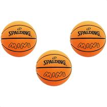 Kit 3 Mini Bolas Basquete Laranja Spalding Bolinha Brinquedo