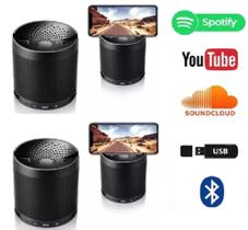 kit 3 Mini Caixa Caixinha Som Portatil Hf q3 Mp3 Fm Sd Usb