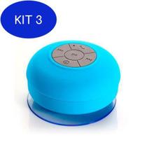 Kit 3 Mini Caixa De Som Bluetooth Mp3 A Prova D água
