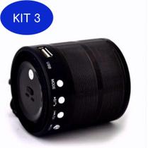 Kit 3 Mini Caixa De Som Bluetooth Ws887