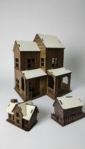 Kit 3 Mini Casinhas Madeira MDF P/ Artesanato Decoração