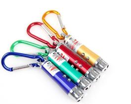 Kit 3 Mini Chaveiro Lanterna Luz Negra Laser 3 em 1 Cores Variadas