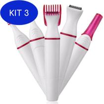 Kit 3 Mini Depilador Elétrico Portátil Depilação Feminina 4