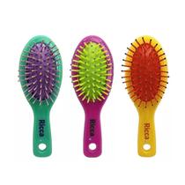 Kit 3 Mini Escovas de Cabelo Collors Escovinha de Bolsa Viagem Cores Sortidas Ricca Kit 3 Mini Escovas de Cabelo Collors Escovinha de Bolsa Viagem Cores Sortidas Ricca