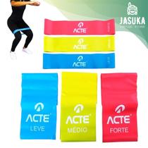 Kit 3 Mini Faixa Elástica 3 Faixa Elástica Com 3 Intensidades Yoga, Exercício Funcional e Musculação