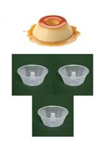 Kit 3 Mini Formas Assadeira para Micro-ondas de Plástico para Bolo Torta Pudim com Tubo