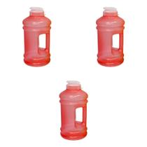 Kit 3 Mini Galão De Água 1,5 Litros Com Alça Squeeze Garrafa Academia Livre de BPA -