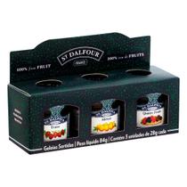 Kit 3 Mini Geleias St Dalfour Morango/Damasco/Frutas Vermelhas 28g