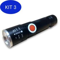Kit 3 Mini Lanterna de LED B-MAX BM-8411 USB