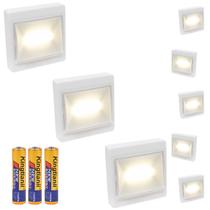Kit 3 Mini Luminárias LED 3W À Pilha Com Toque Fácil Luz Suave Portátil Para Quarto Mesa