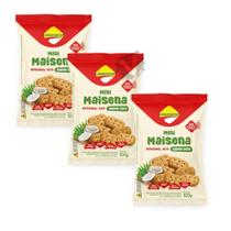 Kit 3 Mini Maisena Integral 100G Diet Zero Lactose Biscoito Bolacha