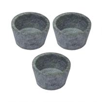Kit 3 Mini Molheira Tigela Molho Petisco Em Pedra Sabão 50Ml. Kit 3 Mini Molheira Tigela Molho Petisco Em Pedra Sabão 50Ml.