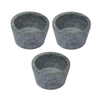 Kit 3 Mini Molheira Tigela Molho Petisco em Pedra Sabão 50ml Kit 3 Mini Molheira Tigela Molho Petisco em Pedra Sabão 50ml