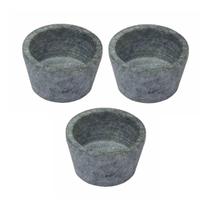 Kit 3 Mini Molheira Tigela Molho Petisco em Pedra Sabão 80ml Kit 3 Mini Molheira Tigela Molho Petisco em Pedra Sabão 80ml