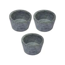 Kit 3 Mini Molheiras Tigela Petisco Pedra Sabão 50ML Industria São Jose