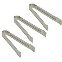 Kit 3 Mini Pegadores de Gelo em Aço Inox Lyor 14cm Bar Drinks Frutas Coquetelaria Frios Petiscos