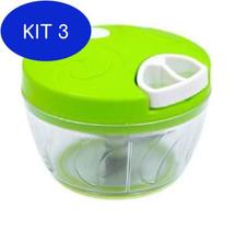 Kit 3 Mini Processador De Alimentos