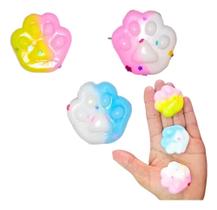 Kit 3 Mini Taba Squish Patinhas Cachorro Kawaii Tik Tok