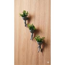 KIT 3 Mini Vasinhos Decorativos Suspensos com Plantinhas Decoração Moderna e Criativa para Parede KIT 3 Mini Vasinhos Decorativos Suspensos com Plantinhas Decoração Moderna e Criativa para Parede
