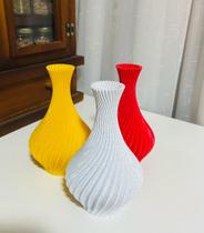 Kit 3 mini vasos espirais coloridos sortidos - impressão 3d