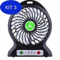 Kit 3 Mini Ventilador Portatil Bateria RecarregÁvel 3