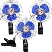 Kit 3 Mini Ventilador Veicular Carro Ônibus Caminhão De 15cm Kit 3 Mini Ventilador Veicular Carro Ônibus Caminhão De 15cm
