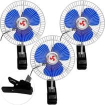 Kit 3 Mini Ventilador Veicular Carro Ônibus Caminhão De 15cm Kit 3 Mini Ventilador Veicular Carro Ônibus Caminhão De 15cm