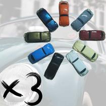 Kit 3 Miniatura Carro Fusca 770 Preto