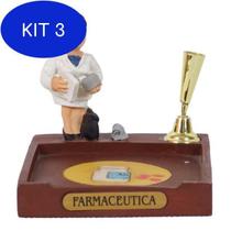 Kit 3 Miniatura Farmacêutica Resina Porta Canetapapel - Meerchi