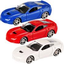 Kit 3 Miniaturas Chevrolet Corvette 2017 1:64 Metal Carros