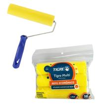 Kit 3 Minirolos Superficie lisa Refil Econômico 15cm Tigre