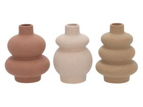 Kit 3 Minivasos Decorativos Plantas De Mesa Em Cerâmica Design Rústico E Orgânico