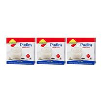 Kit 3 mistura diet zero para pudim coco 25g sem gluten lowçucar