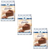 kit 3 Mistura Para Bolo Sabor Chocolate Itaiquara 390g