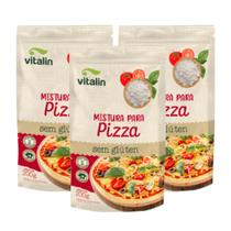 Kit 3 Mistura para Pizza sem Glúten e Lactose 200g Vitalin Kit 3 Mistura para Pizza sem Glúten e Lactose 200g Vitalin