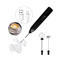 Kit 3 Misturador Mexedor Bebida Portátil Elétrico Mini Mixer Ldp Preto
